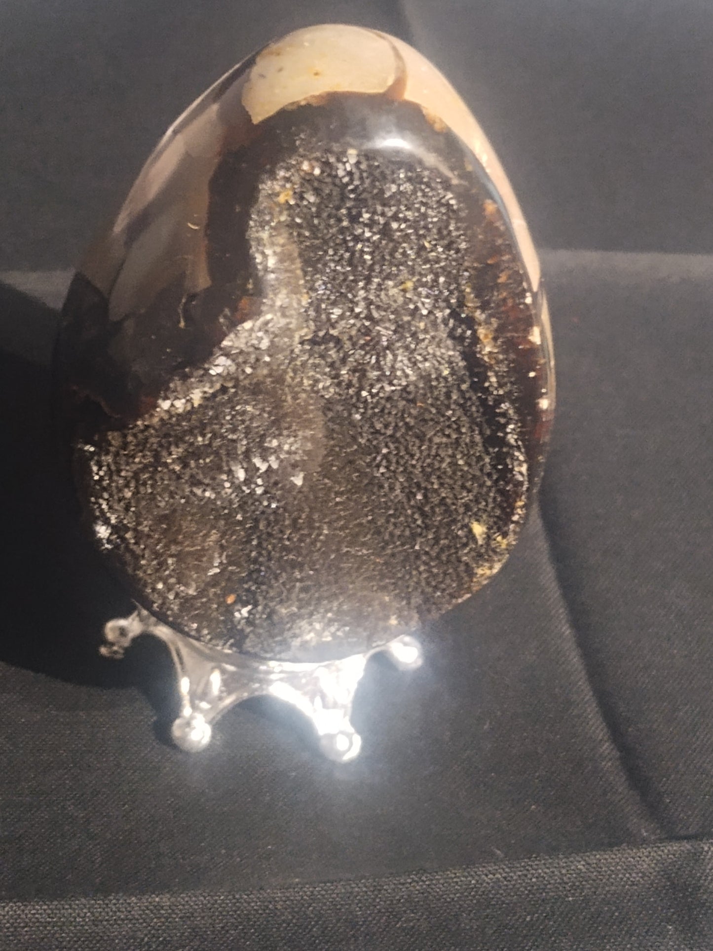 Small Black Septarian Egg