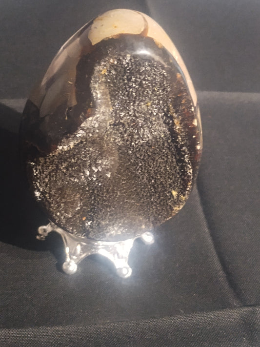 Small Black Septarian Egg